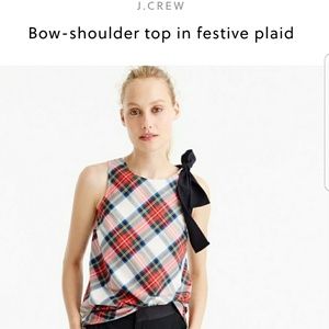 NWT J. CREW Bow Shoulder Top Sz 2